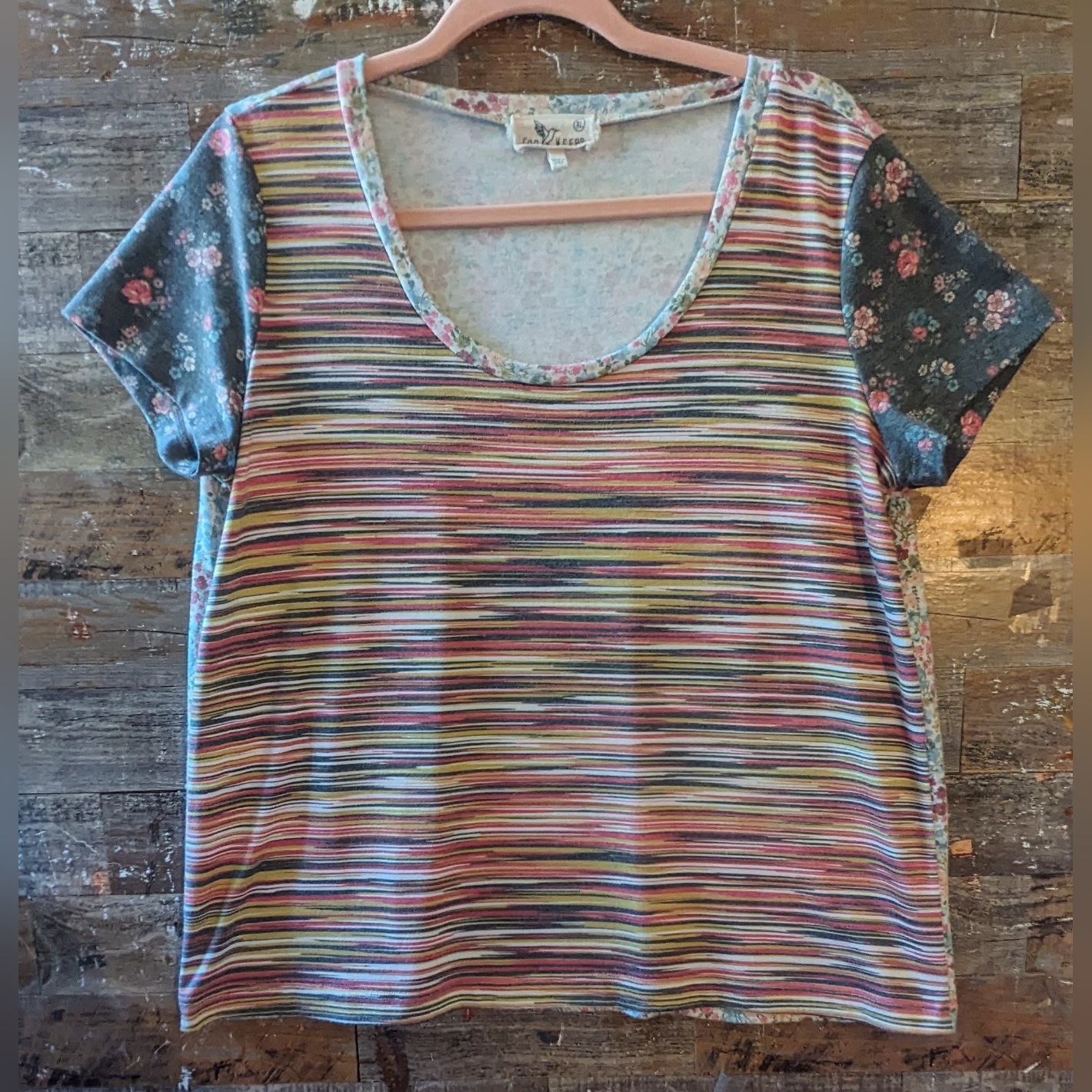 For Keeps Boho Multi Colored Tee